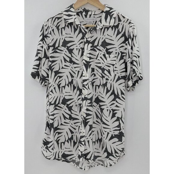 Cotton On Garments Men’s Leaf Print Button Down‎ Shirt Sz M Vacation Lightweight - Picture 1 of 7